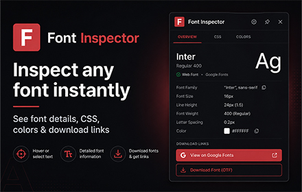 Font Inspector by NowViralFeed preview