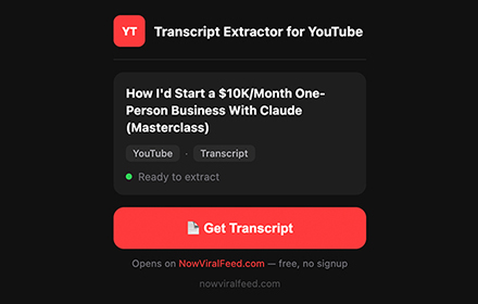 YouTube Transcript Extractor preview